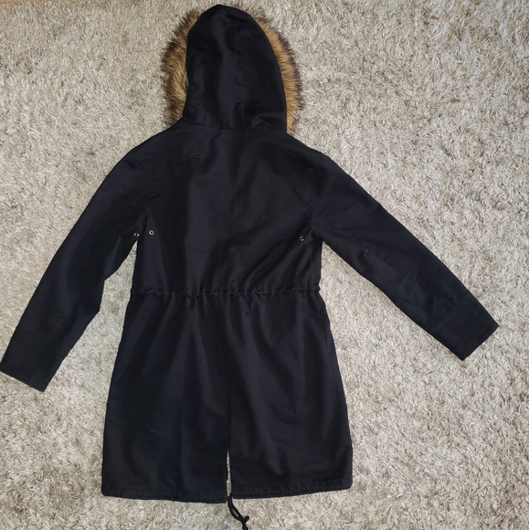 Liz Claiborne Woman's Parka Jacket with Faux Fur Hood - Picture 10 of 10